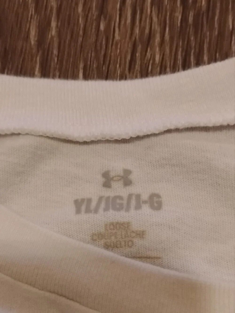 Youth Large Under Armour White T-Shirt